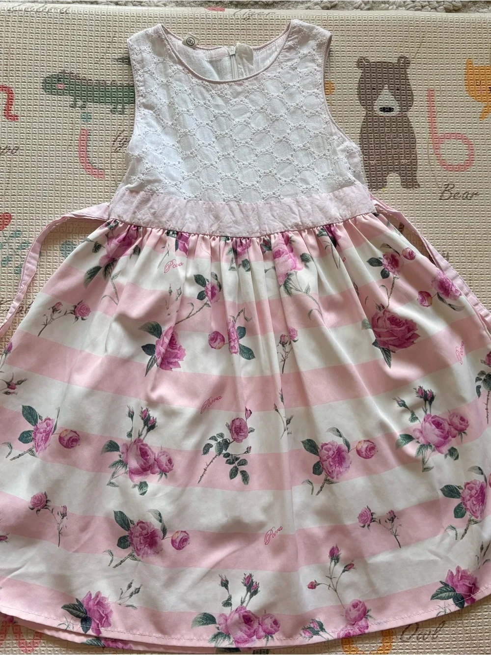 Girls' Pink Floral & Strawberry Dress Bundle - size 6-7 or 130cm